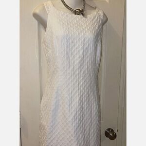 Talbots White Textured Mini Dress